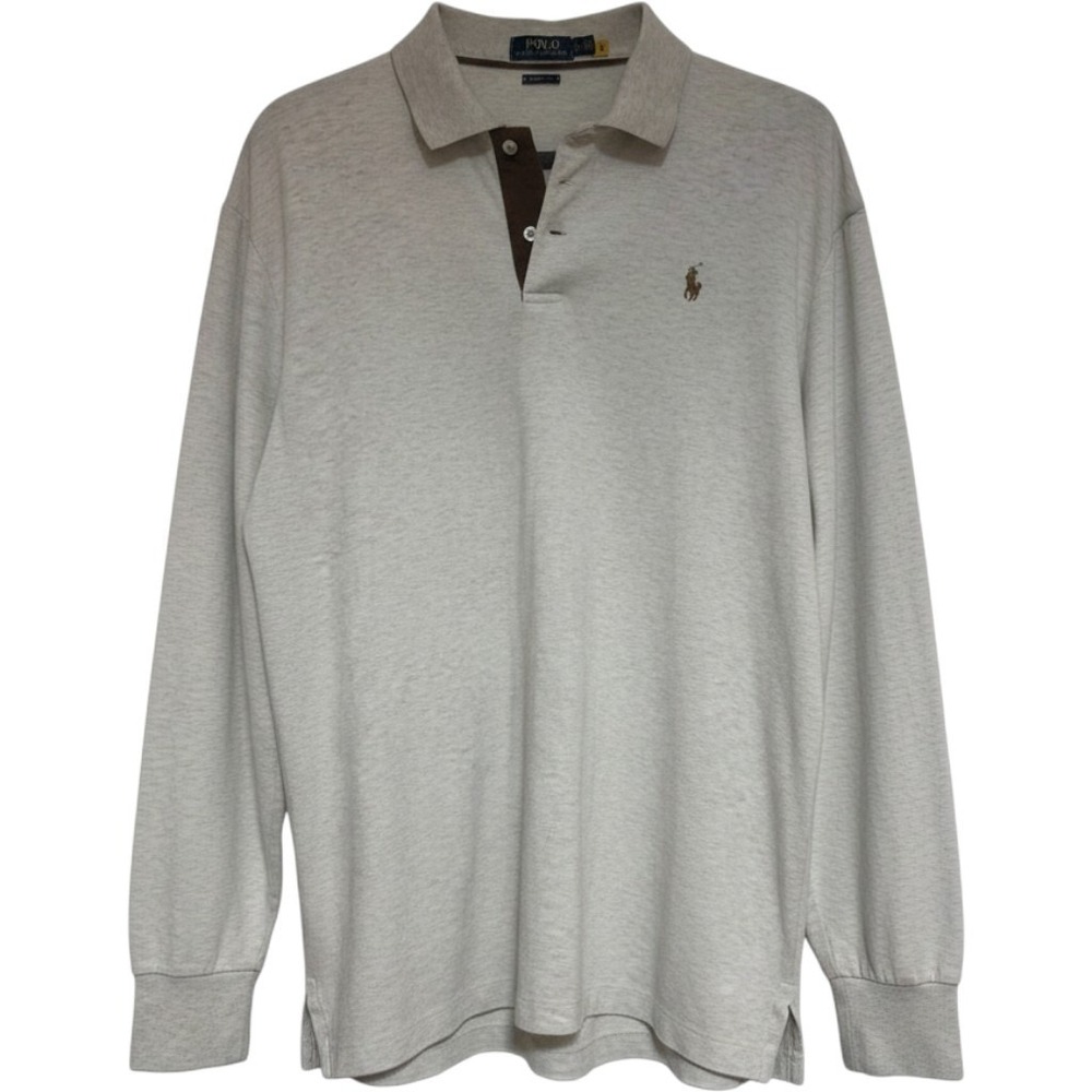 Polo Ralph Lauren Shirt Mens XL Classic Fit Long Sleeve Grey Heathered Pony